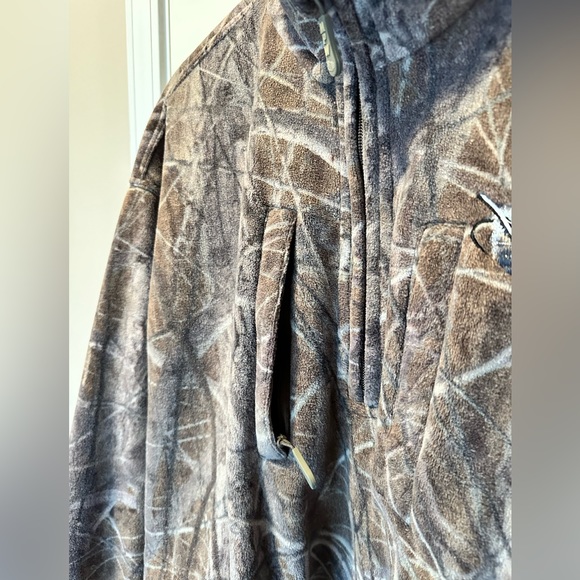 Mack’s Prairie Wings MPW Duck Hunting Camo Fleece Pullover NWT XL Tall - Picture 4 of 15
